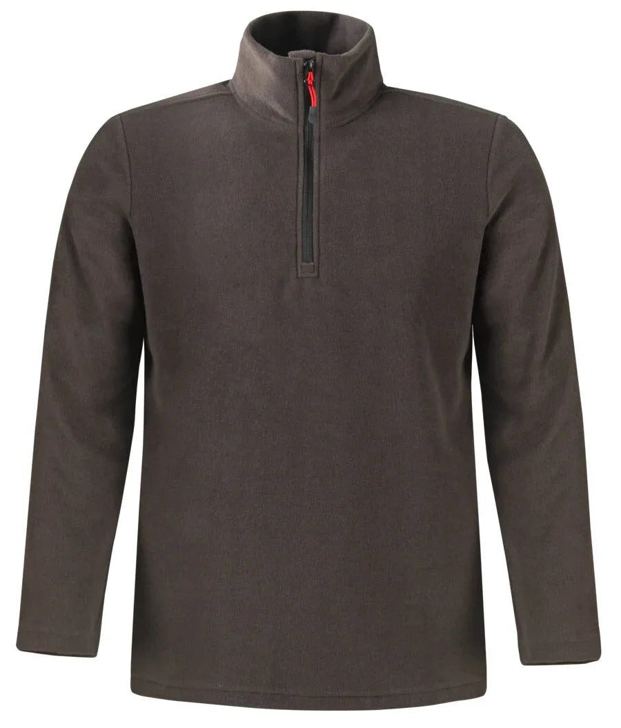 Fleecepullover Fleecejacke TREND 3/4 Reißverschluss Anthrazit – ISMONT ISM 6810