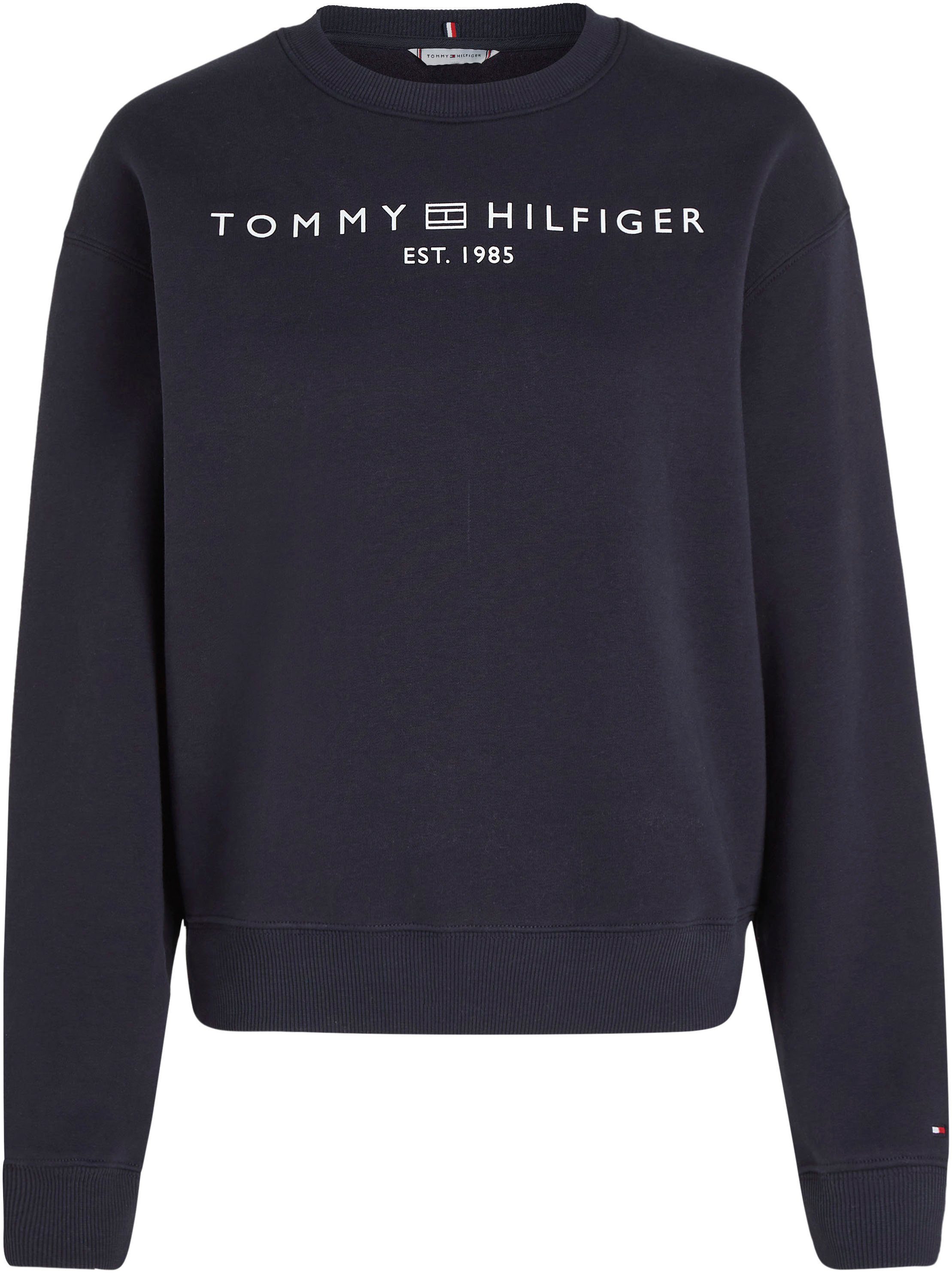 Tommy Hilfiger REG Sky Logoschriftzug SWTSHRT mit CORP LOGO Sweatshirt Desert MDRN C-NK