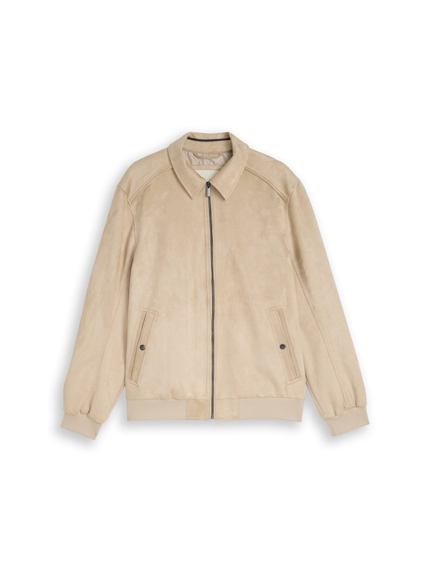 TOM TAILOR Lederimitatjacke Jacken Jacke in Wildleder-Optik