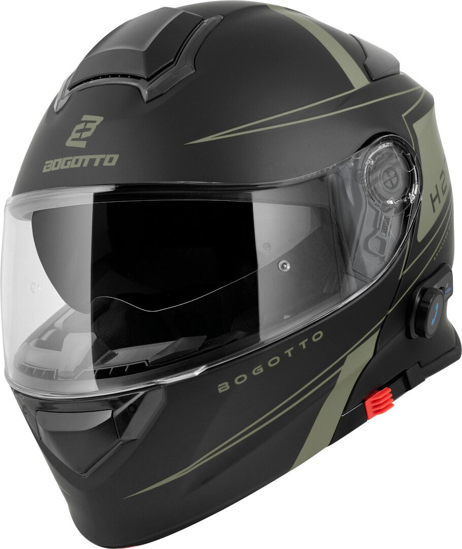 Bogotto Motorradhelm H271 BT Taog Bluetooth Klapphelm, Integriertes Kommunikationssystem,geeignet Für Brillenträger,hera
