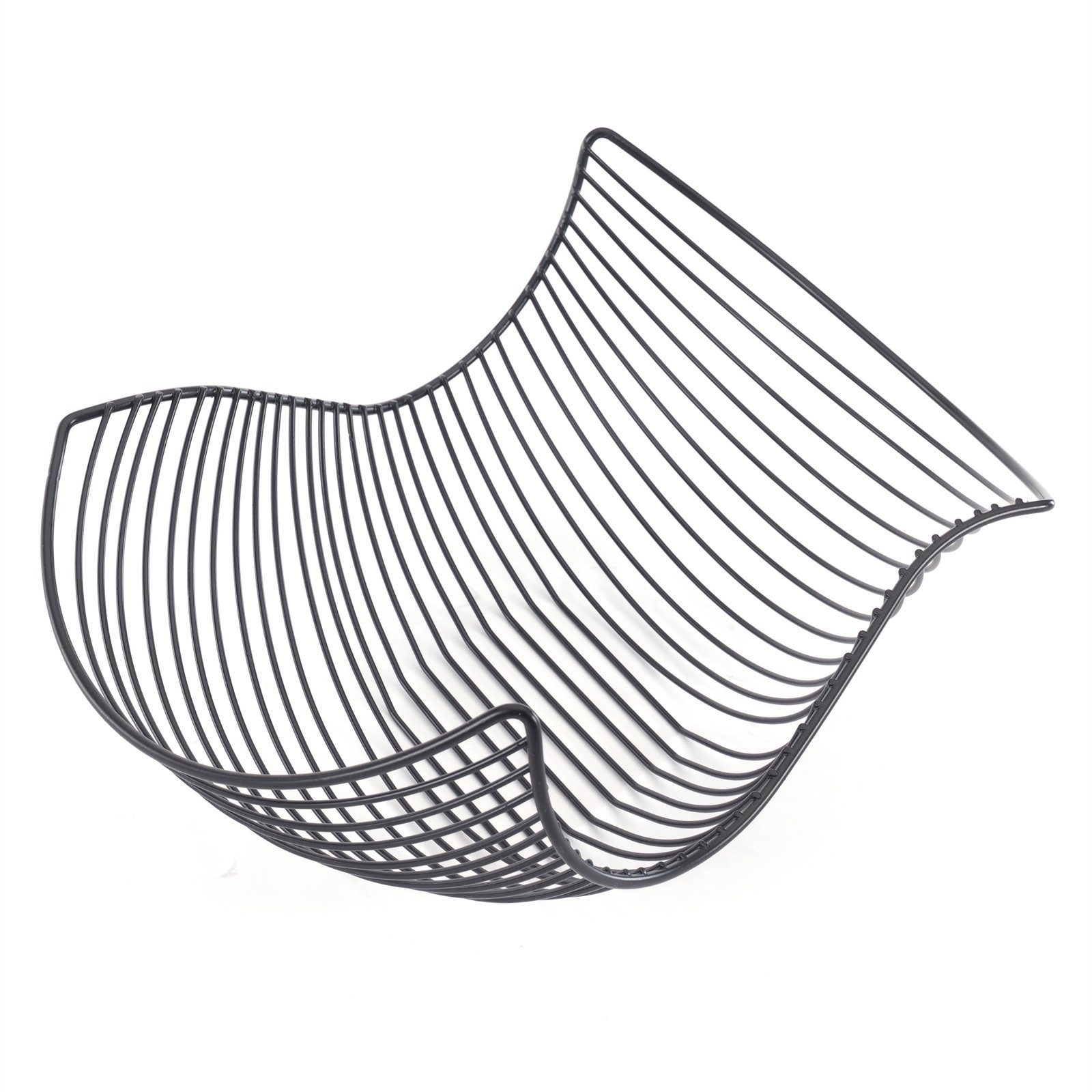 DESIGN DELIGHTS Obstschale GESCHWUNGENER FRÜCHTEKORB "SALOMON", schwarz, Metall, Brotkorb, Metall