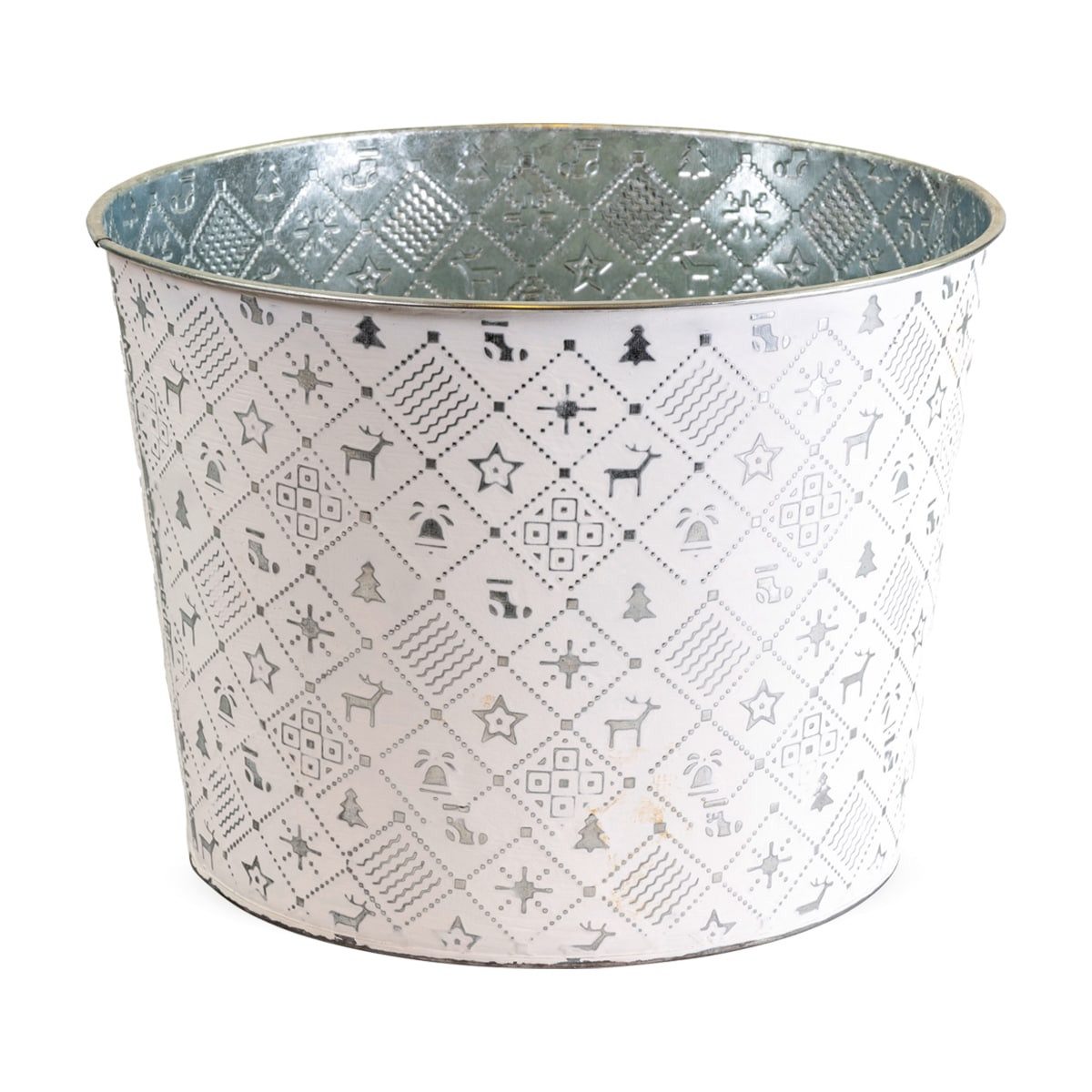 matches21 HOME & HOBBY Blumentopf Metall Weihnachtsmotiv Blumen-Topf Überto günstig online kaufen