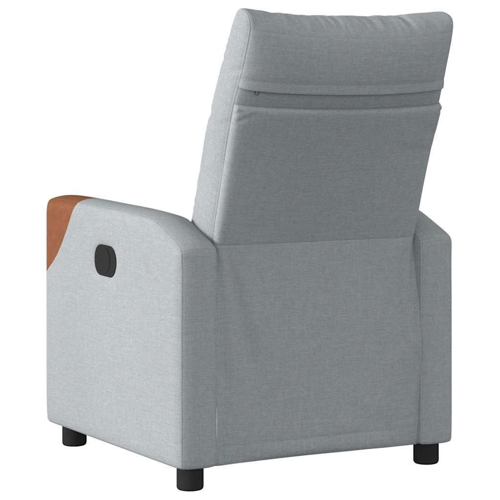 vidaXL Sessel Relaxsessel Hellgrau Stoff