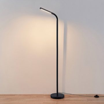 Lindby LED Stehlampe Romila, LED-Leuchtmittel fest verbaut, warmweiß, Modern, Eisen, Schwarz, 1 flammig, inkl. Leuchtmittel