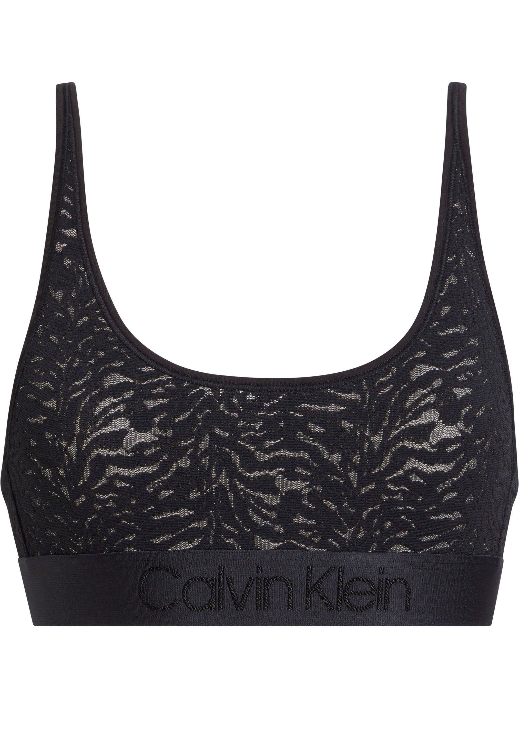 Calvin Klein Underwear BLACK UNLINED aus BRALETTE Bralette-BH Spitze
