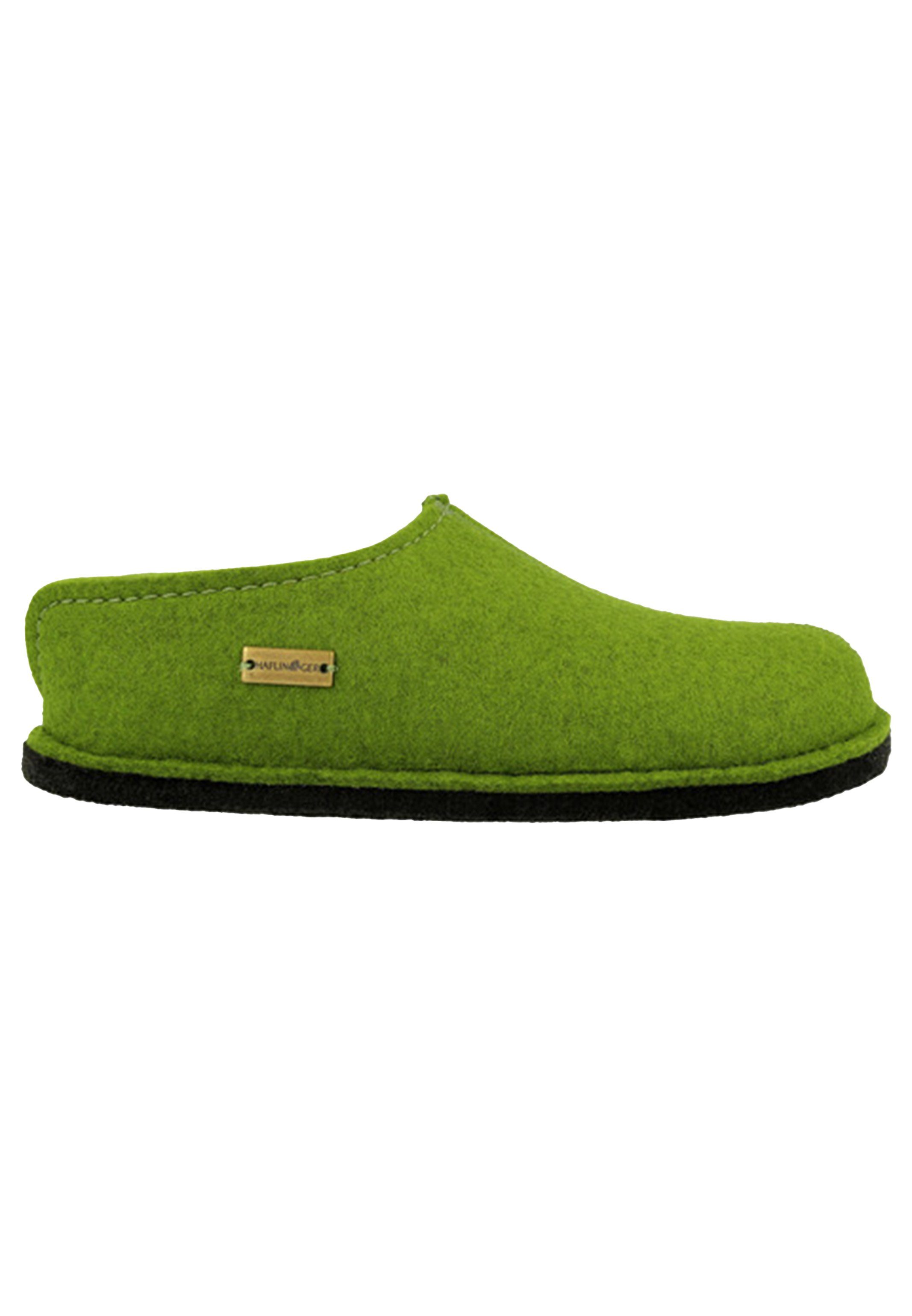 Haflinger Flair Smily Pantoffel Pantoffeln - 100% reiner Wollfilz, Eingearbeitetes Fußbett