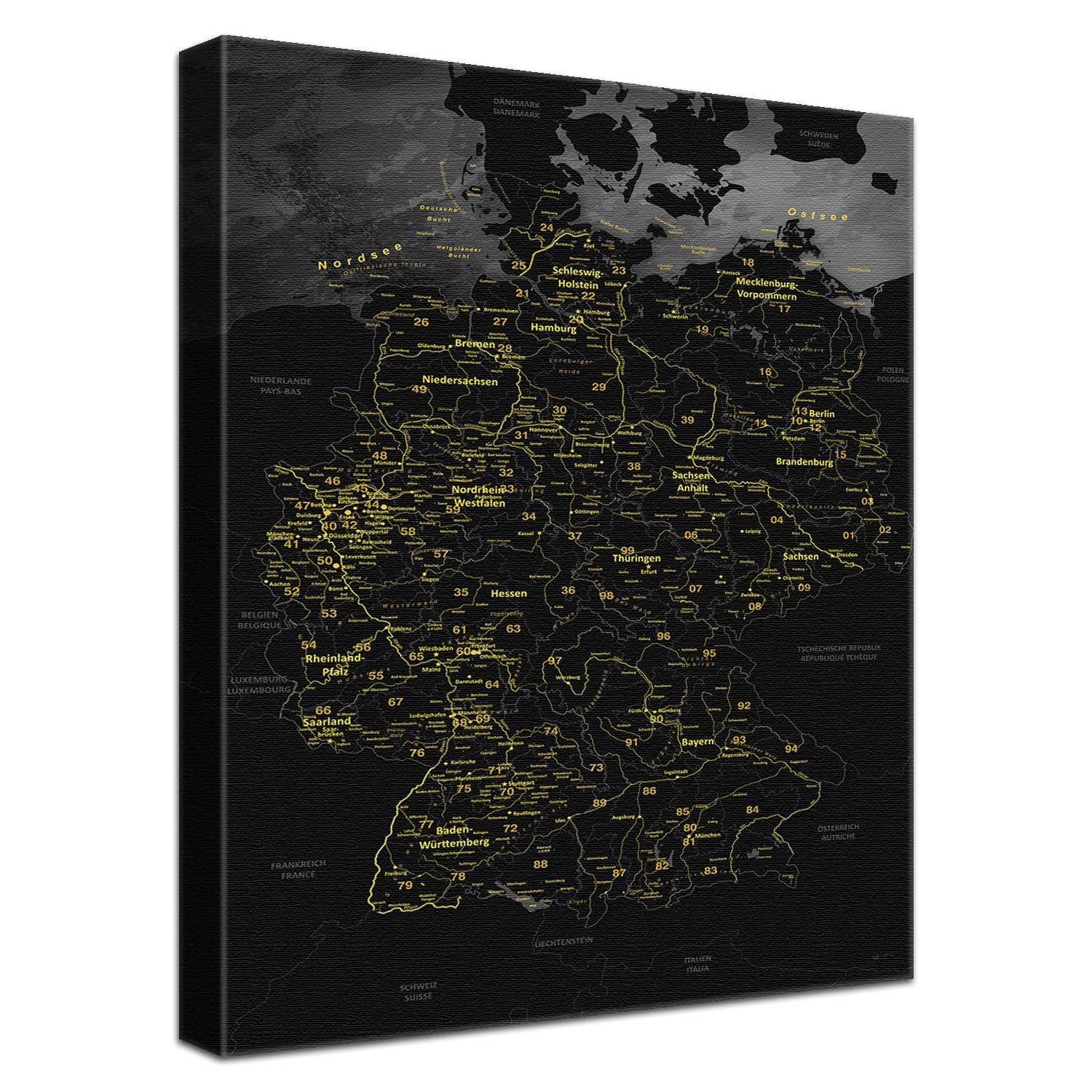 LANA KK Leinwandbild Deutschlandkarte Pinnwand zum günstig online kaufen