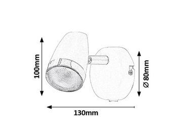 Rabalux LED Deckenspots "Karen" Kunststoff, anthrazit, 4W, warmweiß, 280lm, L100mm, mit Leuchtmittel, warmweiß