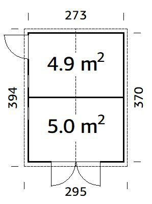 Thumbnail - Palmako Gerätehaus Dan, BxT: 295x394 cm, hellbraun