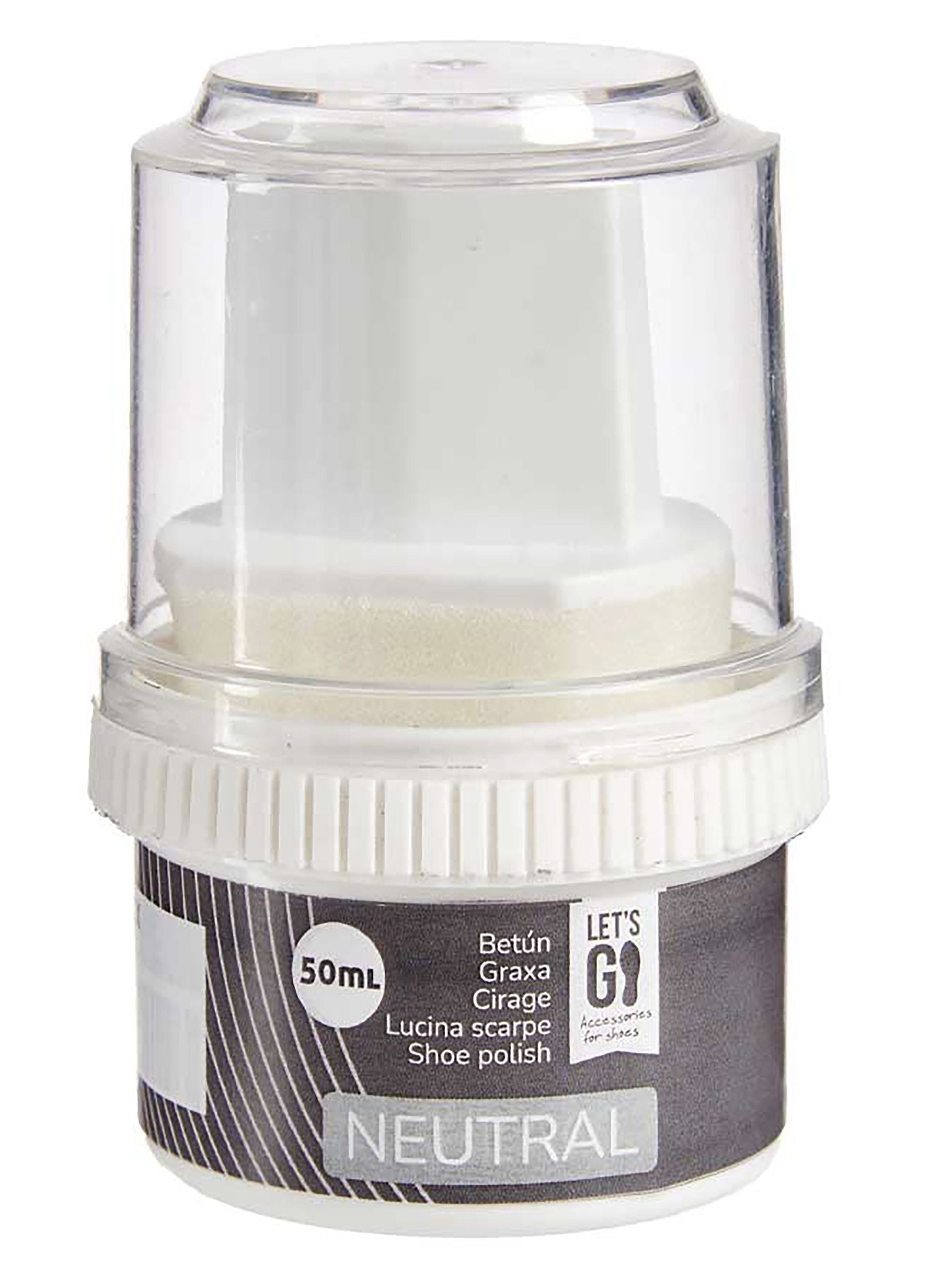 SCHUHCREME 50ml mit Schwamm Schuhpolitur Schuhpflege (Neutral - 69) Schuhcreme