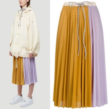 MONCLER Karorock MONCLER 2 in 1 Pleated Drawstring Skirt Plisseerock Rock Elastic Waist