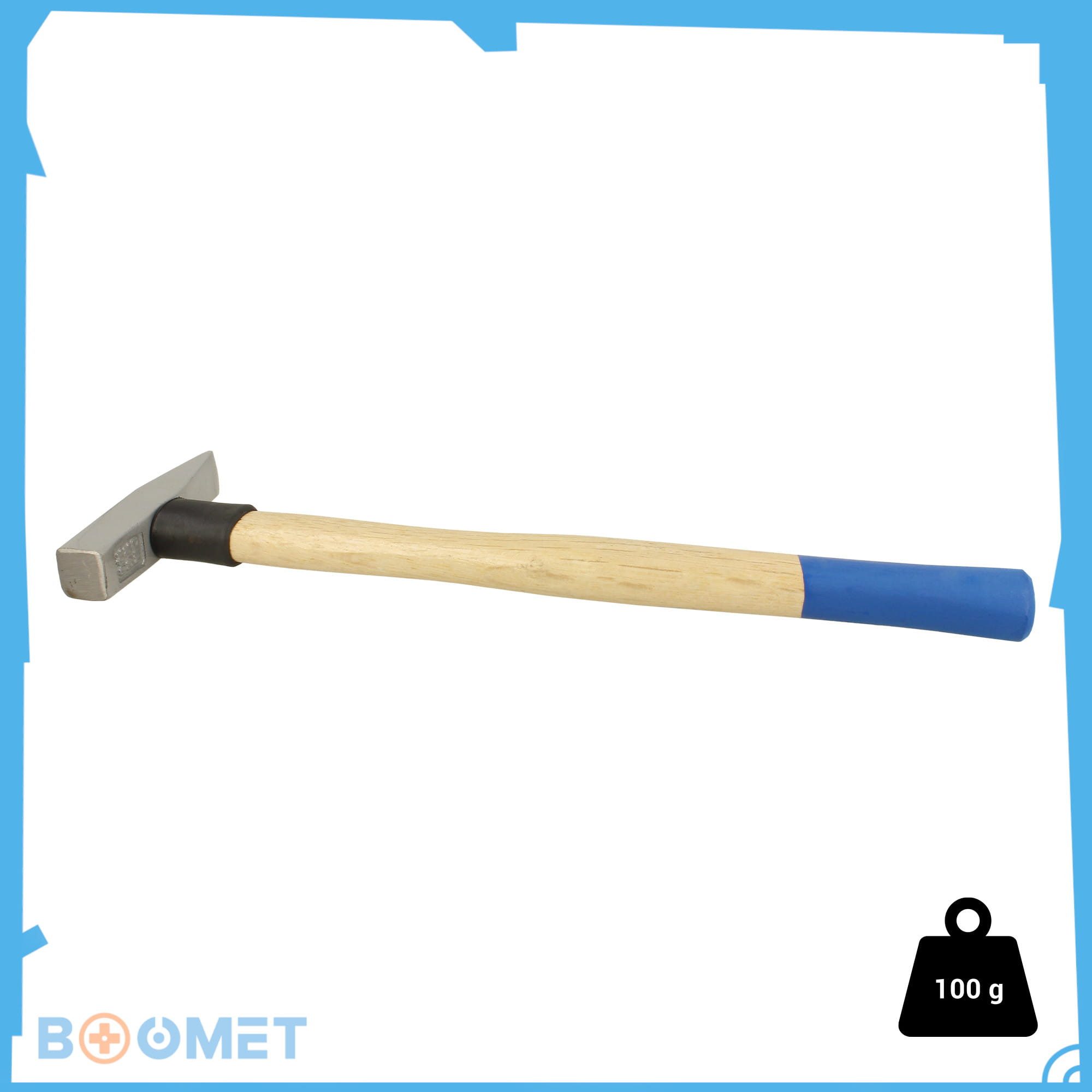 BOOMET Hammer Schlosserhammer (1-St., 100g), Nagelhammer Schmiedehammer Eisenhammer