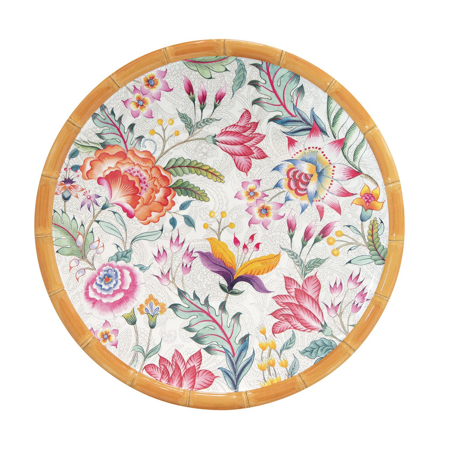 EasyLife Speiseteller Osaka, Spülmaschinengeeignet, Mehrfarbig, Blumen, H: 2.5cm