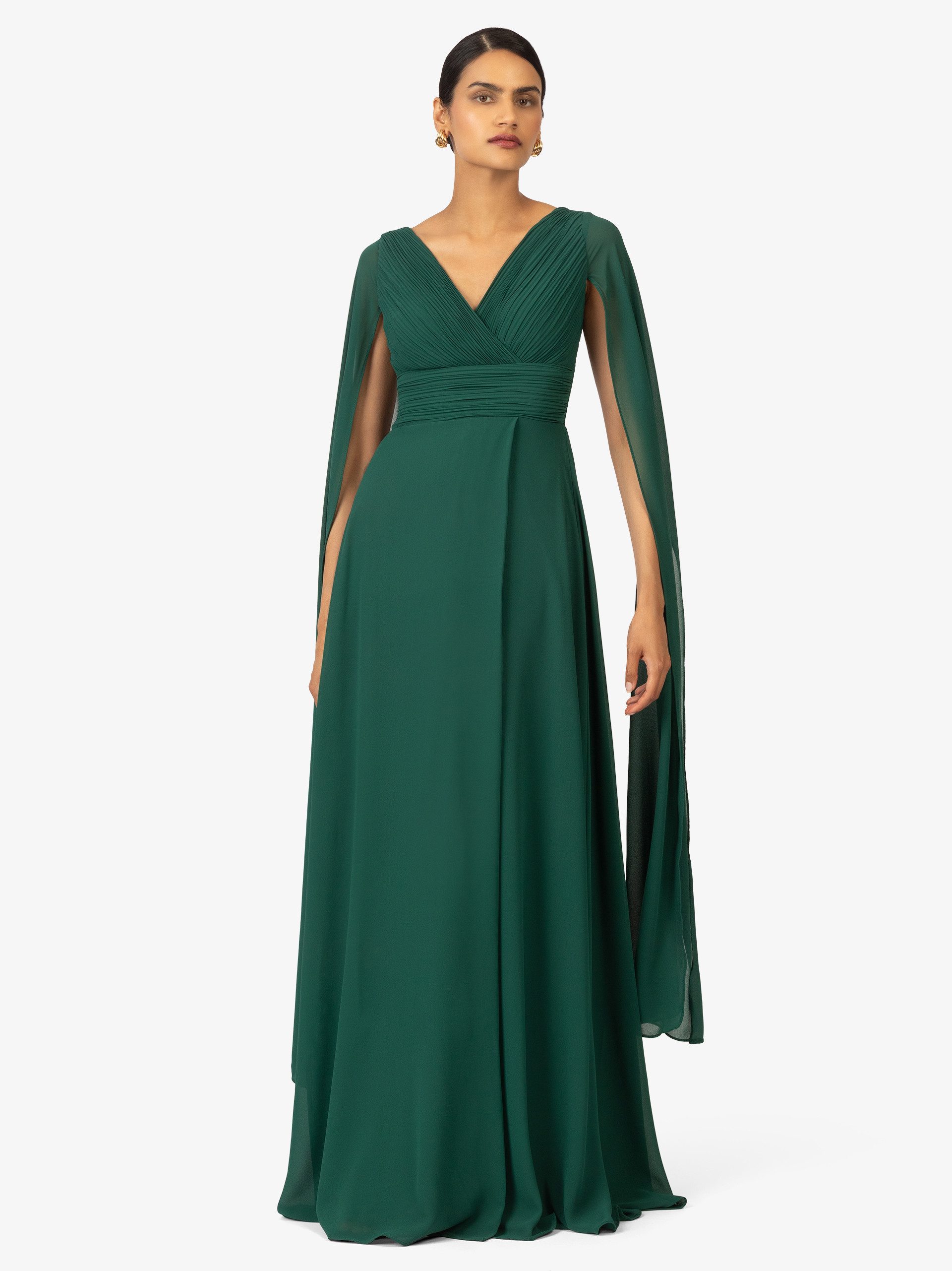Kraimod Abendkleid aus hochwertigem Polyester Material mit Capeärmel günstig online kaufen