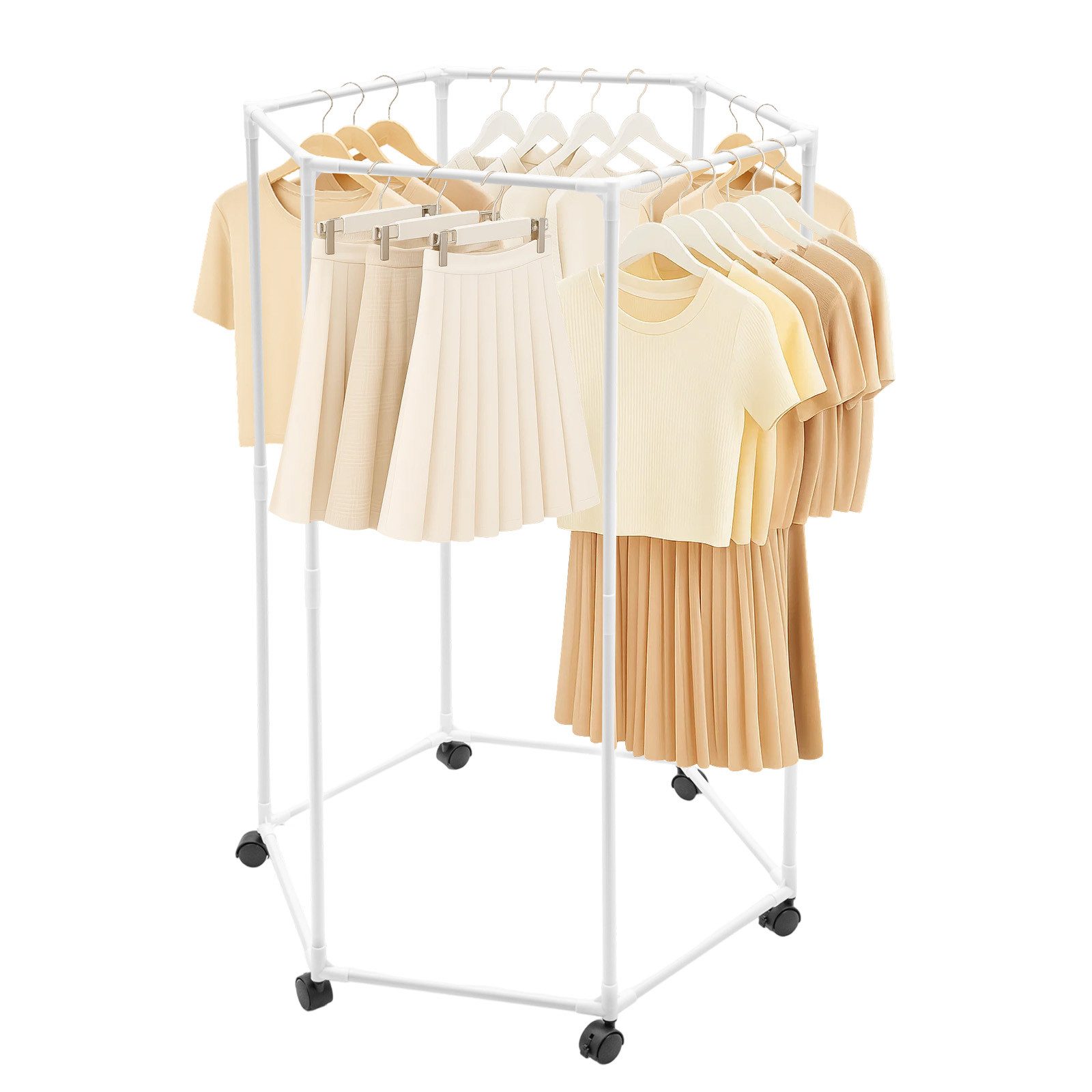 Youyijia Wäscheständer Wäscheständer, rollbarer Wäscheständer für Schlafzimmer