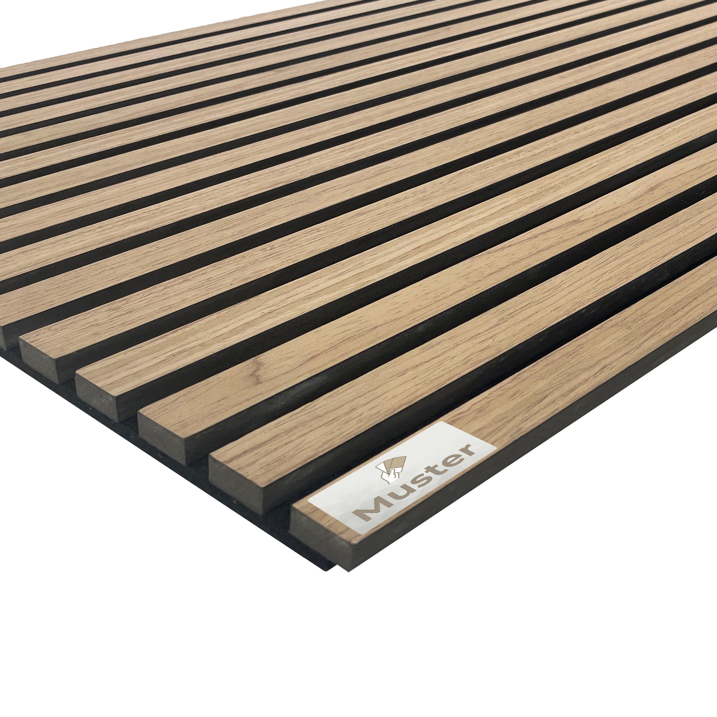 tktrading24 Wandpaneel Akustikpaneel mit Holzfurnier Wandpaneele in Bright Teak mit PET-Filz, BxL: 16x28 cm, (1-tlg)