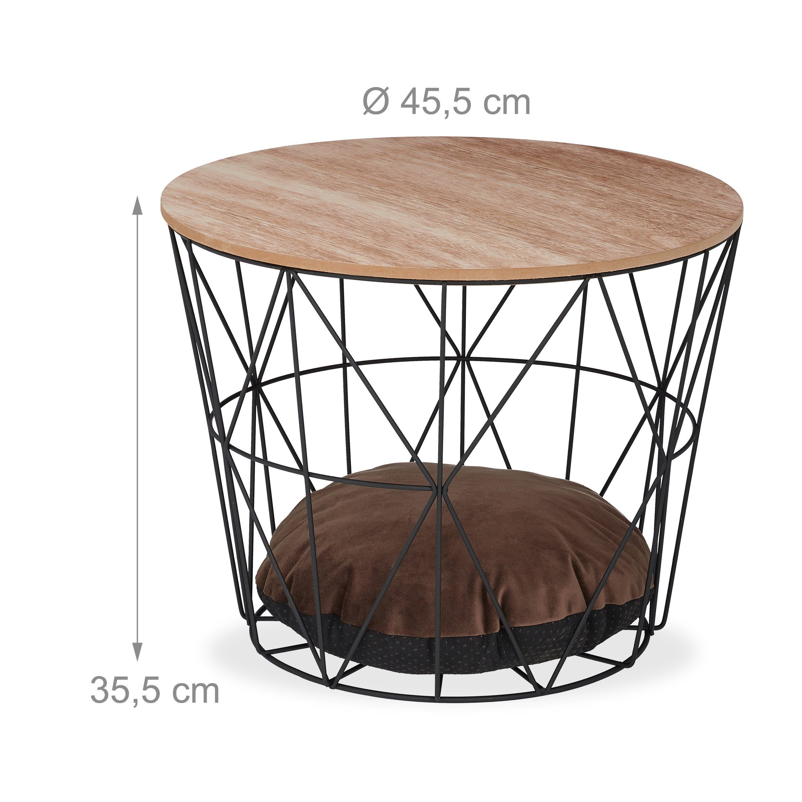 1 in Tierhöhle Beistelltisch 2 und relaxdays Korbtisch