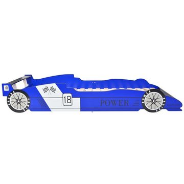 DOTMALL Autobett Kinder Rennwagen-Bett 90x200 cm Blau