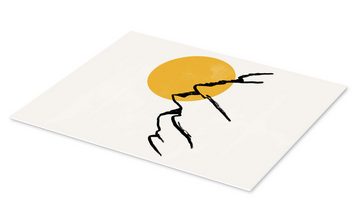 Posterlounge Forex-Bild Olga Telnova, Sonnenaufgang in den Bergen III, Japandi Grafikdesign