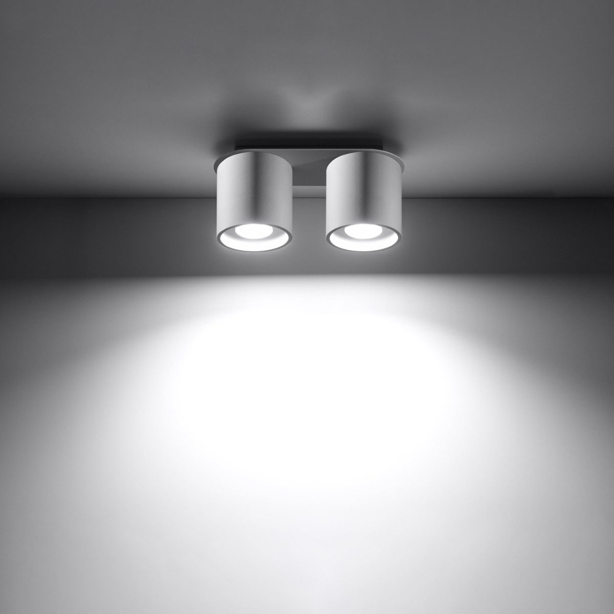 SOLLUX lighting Deckenleuchte Deckenleuchte Orbis 2 Weiß, Nicht enthalten
