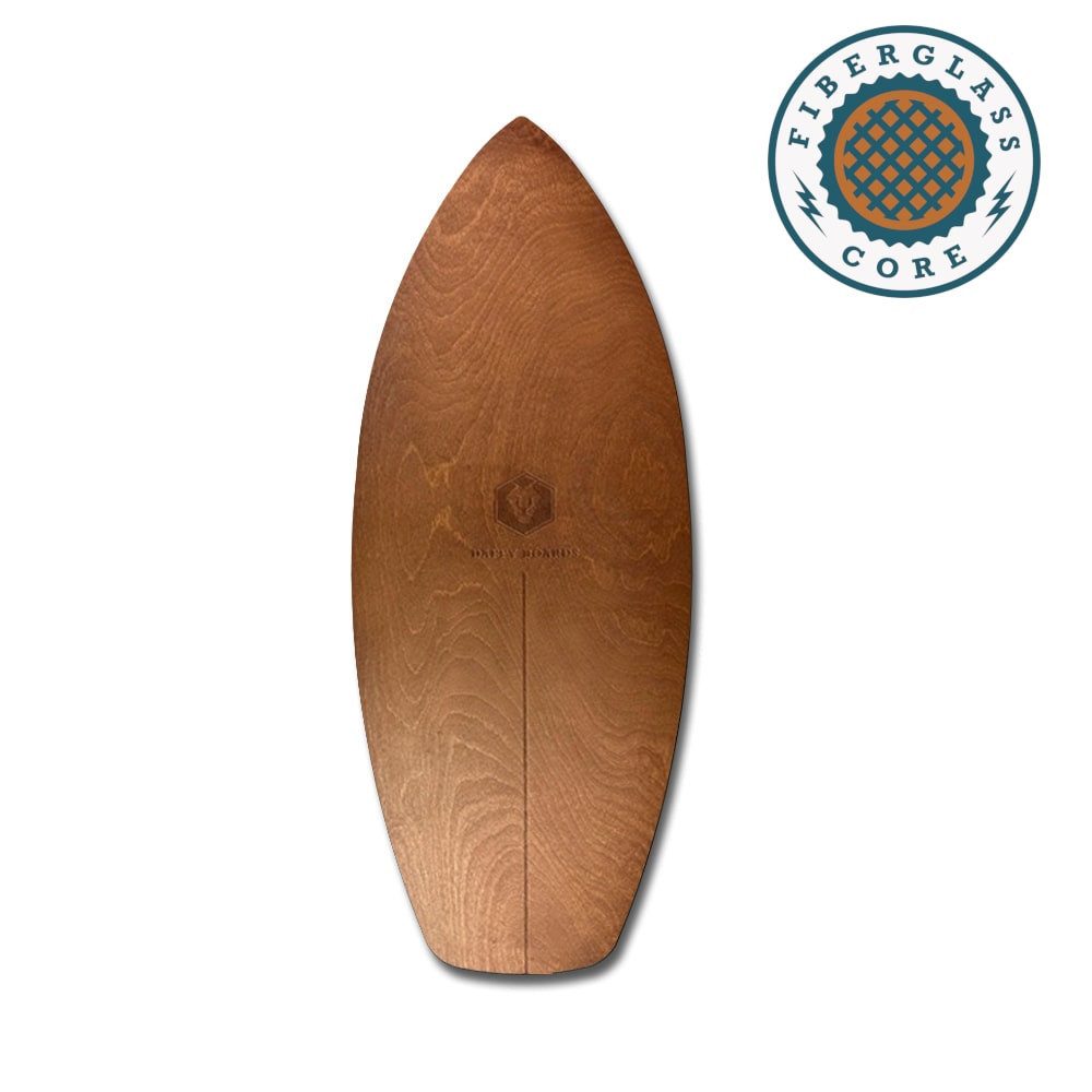 Daffy Boards Balanceboard Surf Style Balance Board mit Fiberglas-Kern - Design: Walnut
