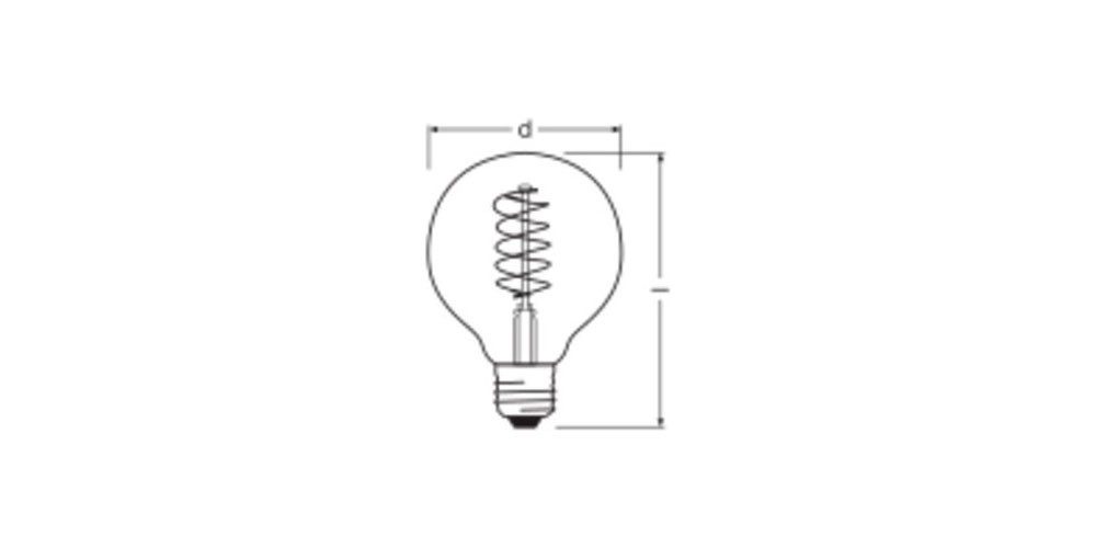 Osram LED-Filament LED-Lampen Vintage, E27, 1 St., Warmweiß – Bild 4 von 4