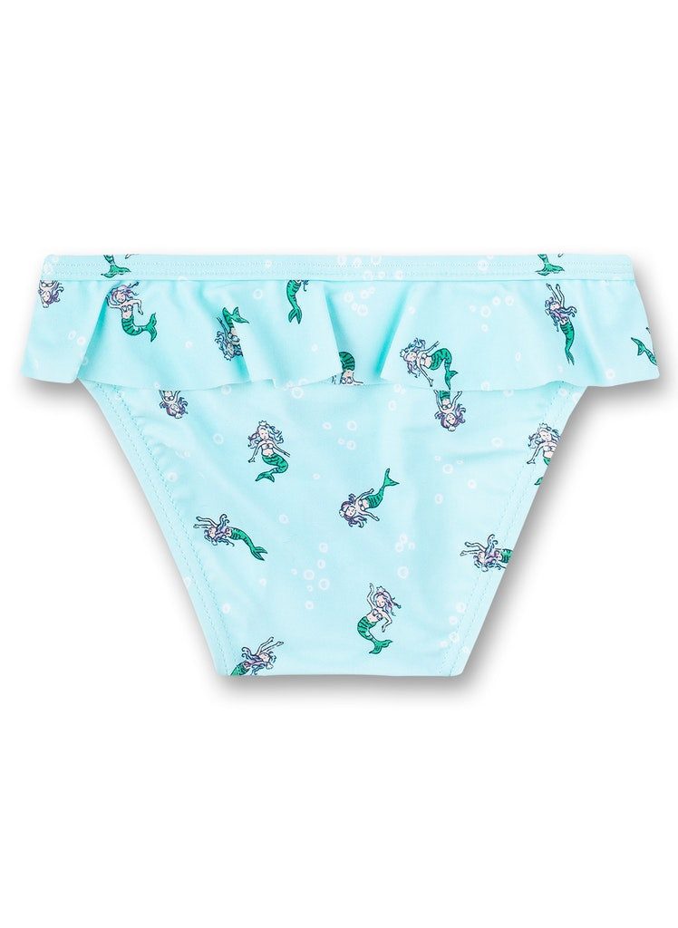 Sanetta Badehose Mädchen Bikinihose Meerjungfrau mit Volant Hellblau