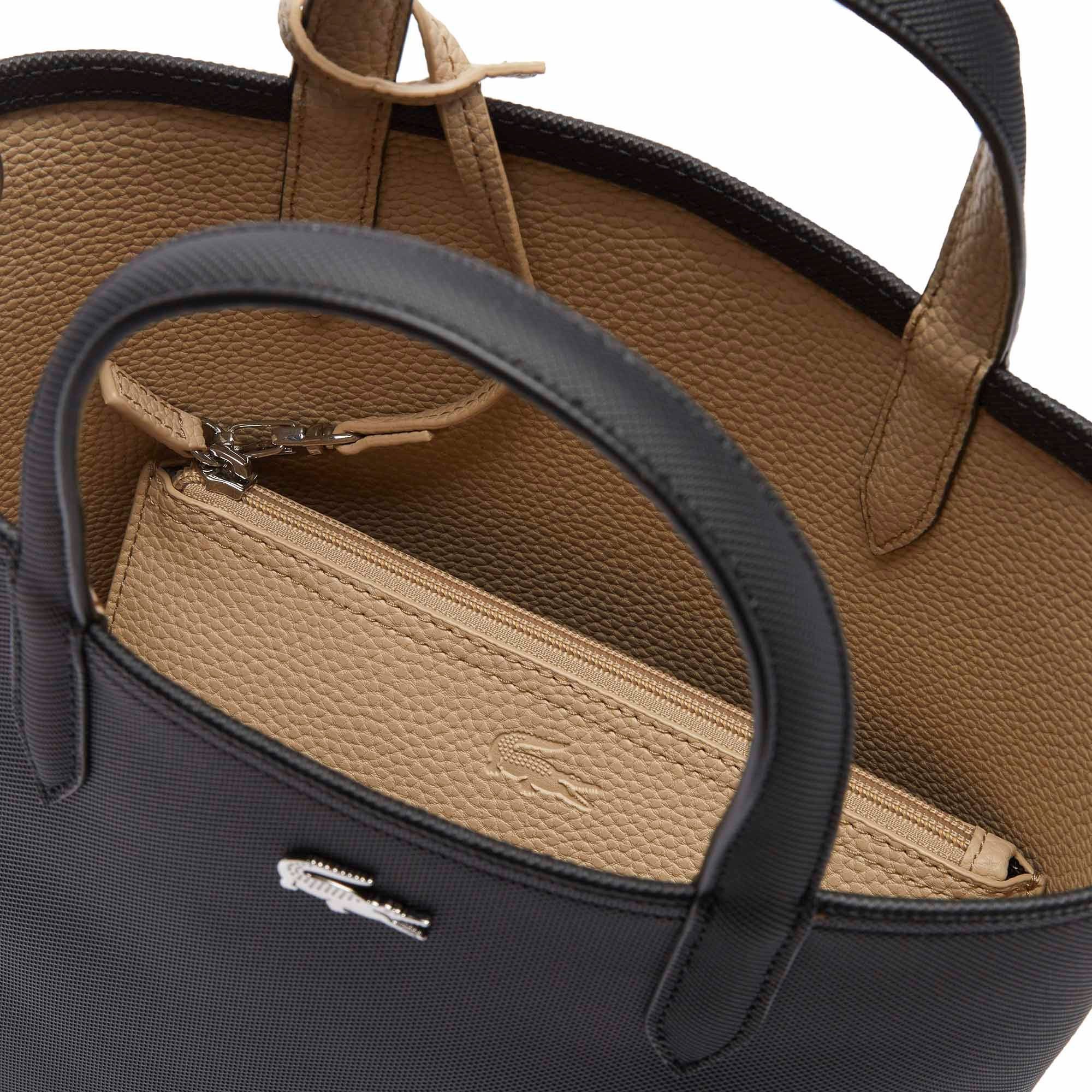 Lacoste Henkeltasche Damen Handtasche Lederimitat Vertical Shopping BAg