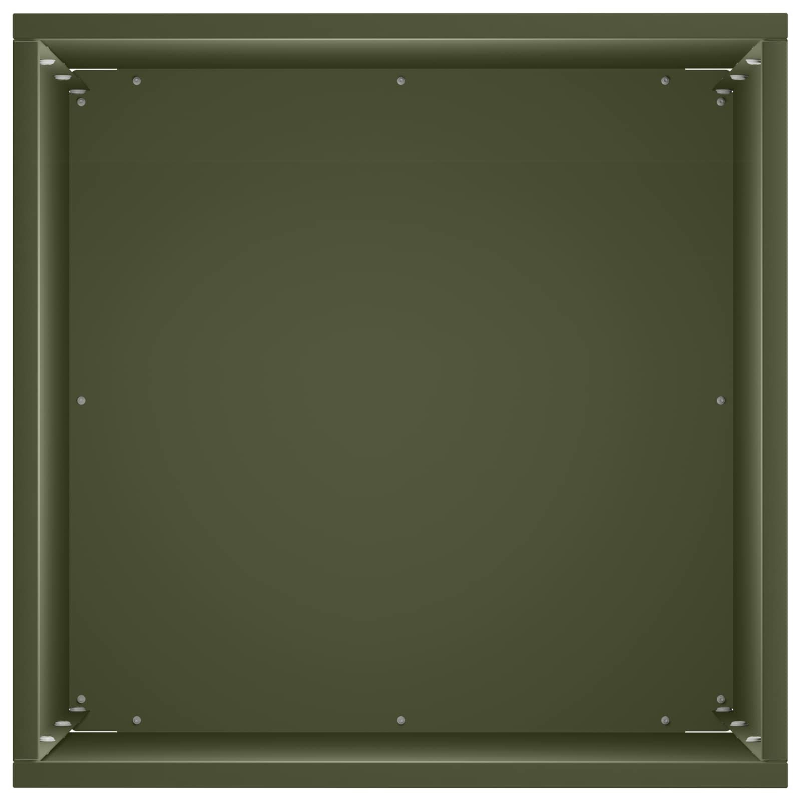 vidaXL Blumentopf Garten-Pflanzgefäß Olivgrün 30 x 30 x 40 cm Kaltgewalzter Stahl (1 St)