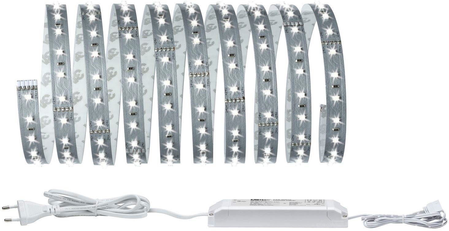 Paulmann LED-Streifen MaxLED 500 Basisset 3m Tageslichtweiß 18W 1650lm  6500K unbeschichtet, 1-flammig, Einfaches Stecksystem zur problemlosen  Lichtband-Montage