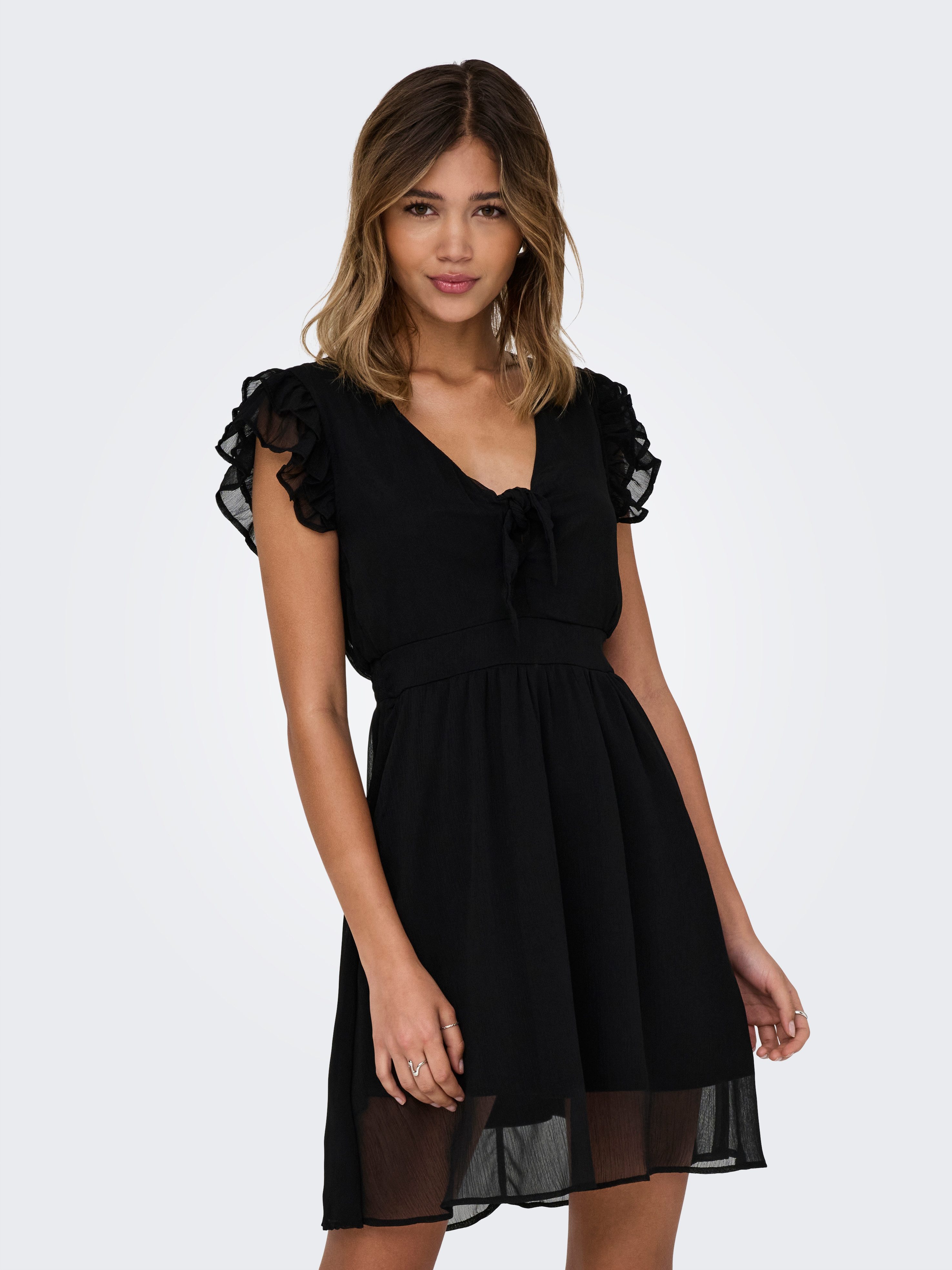 ONLY Midikleid ONLASTA LIFE S/S PEEKABOO DRESS WVN Sommerkleid günstig online kaufen