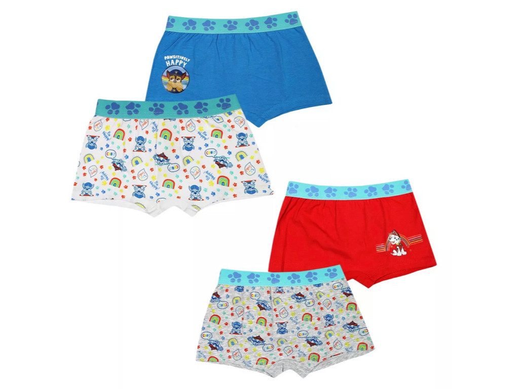 PAW PATROL Boxershorts 4er Pack Unterhosen Slips für Jungen Paw Patrol