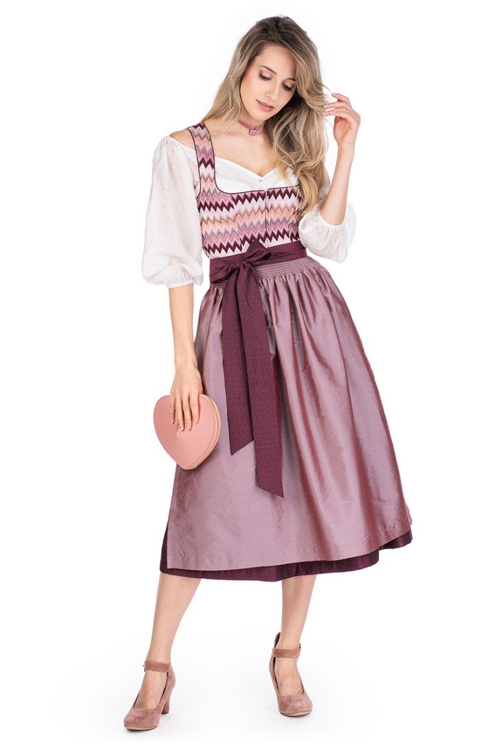MarJo Dirndl Midi Dirndl 2tlg. - ALBACHING - granatapfel