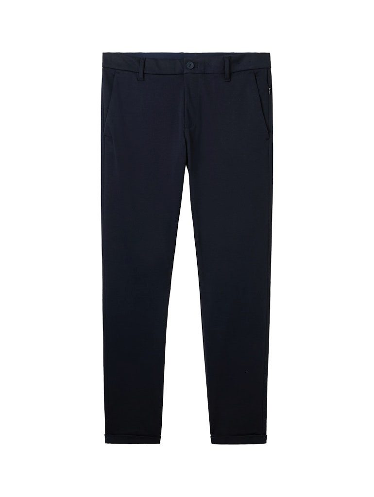 TOM TAILOR Chinohose jersey slim chino SKY CAPTAIN BLUE