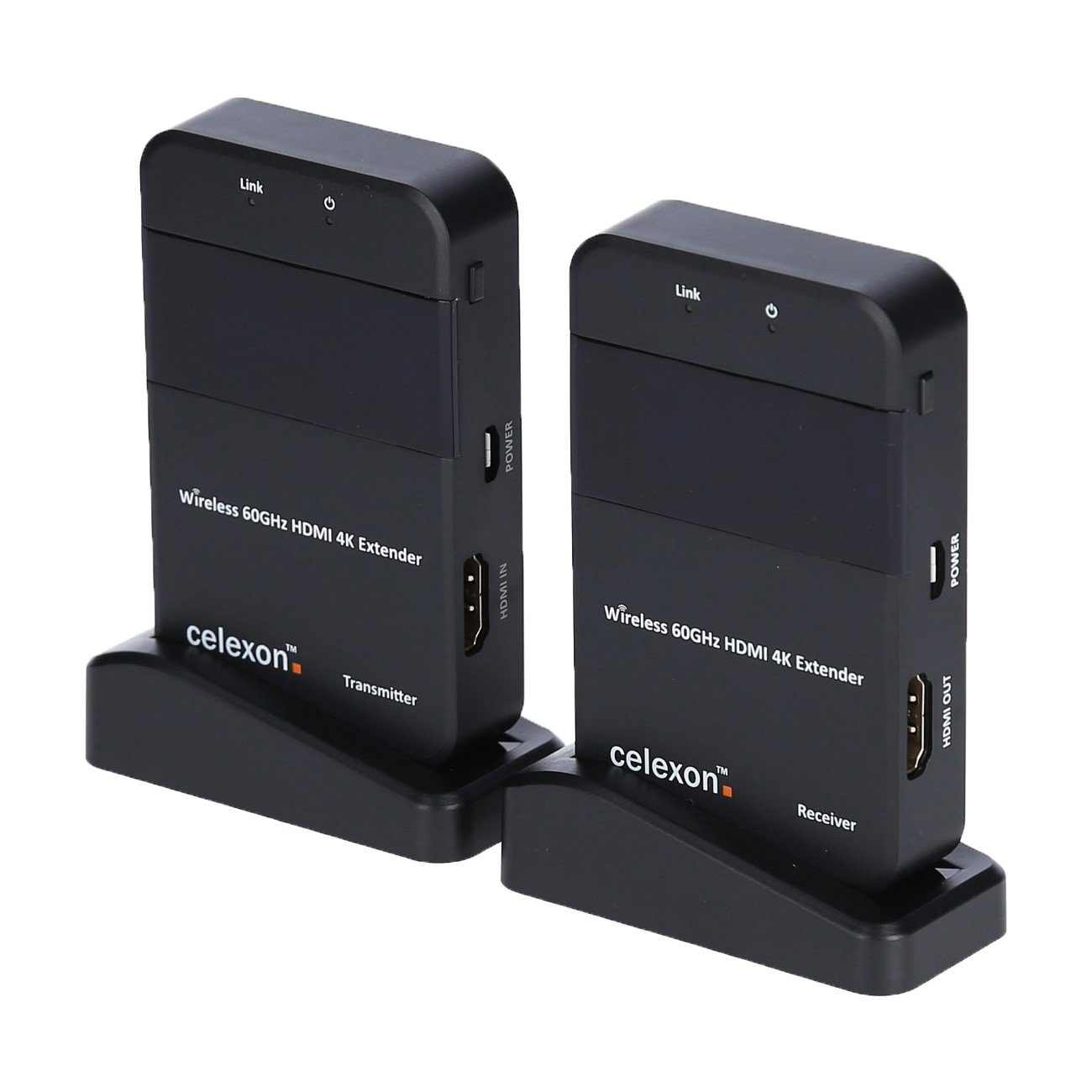 Celexon Expert HDMI-Funk-Set WHD30M HDMI-Adapter, 4K Wireless, 30m (60GHZ), nahezu keine Latenzen