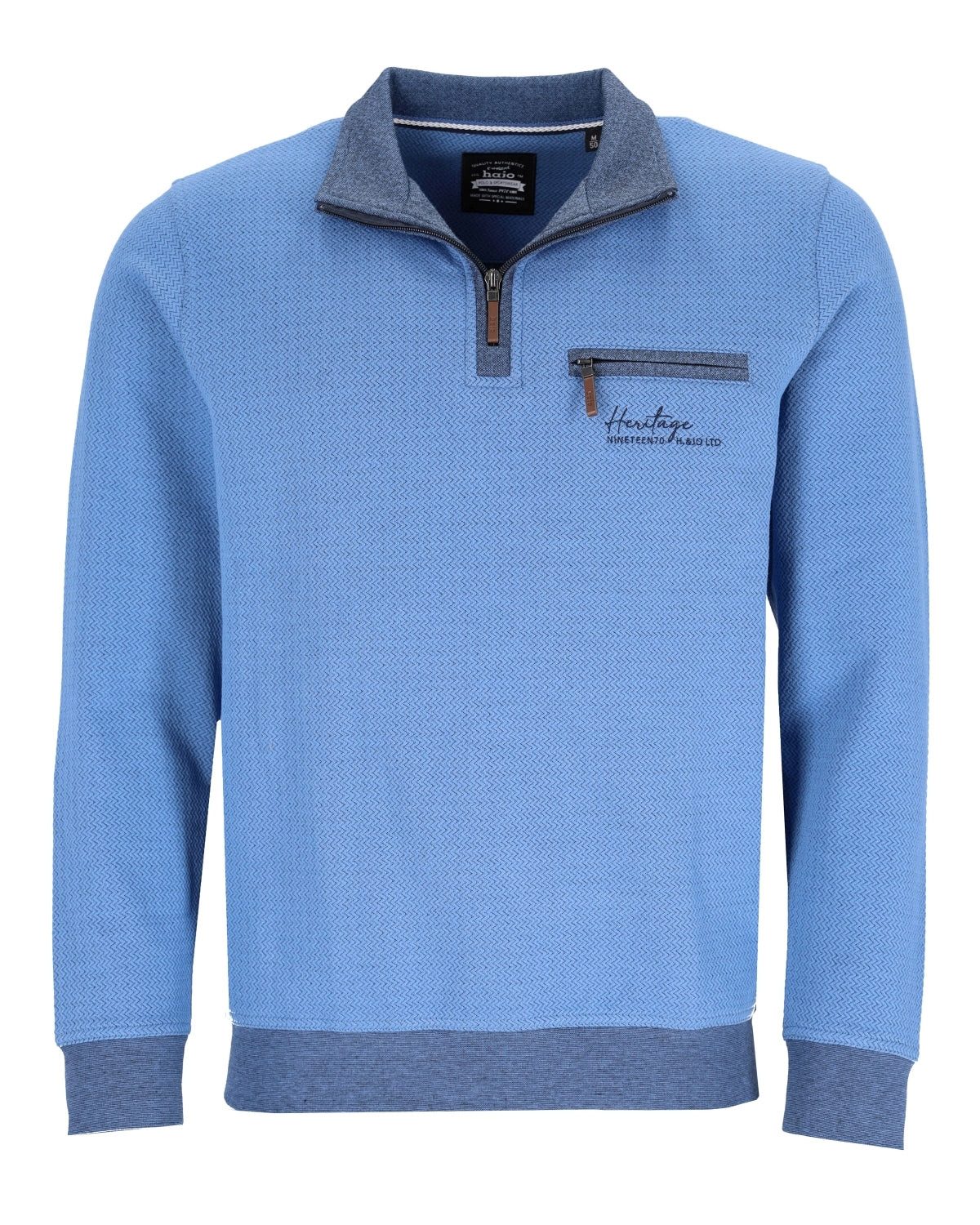 Hajo Sweatshirt Sweatshirt in Zick Zack-Struktur allover - stay fresh-Quali günstig online kaufen