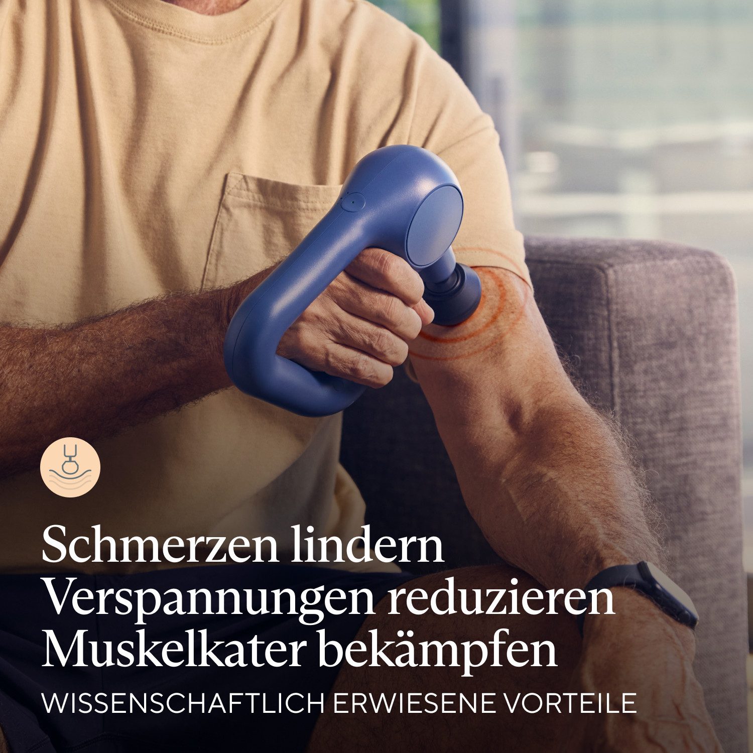Therabody Massagepistole Theragun Relief, Schmerzlinderung, Regeneration, Stressreduktion, patentierter ergonomischer Griff & App-Steuerung