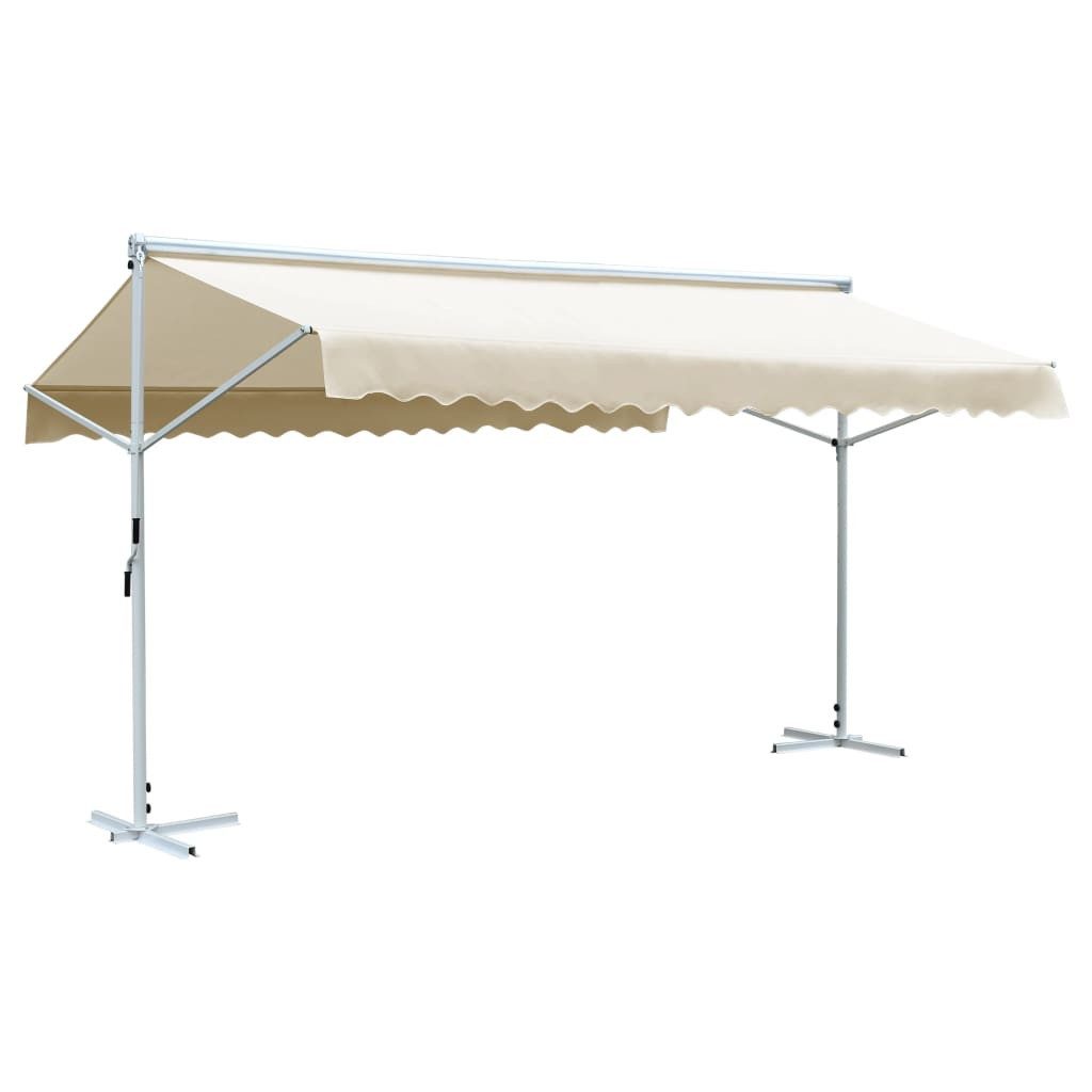 vidaXL Pavillon beige - 6 x 3 m Freistehende Markise 600x300 cm CremePavillon Gartenze