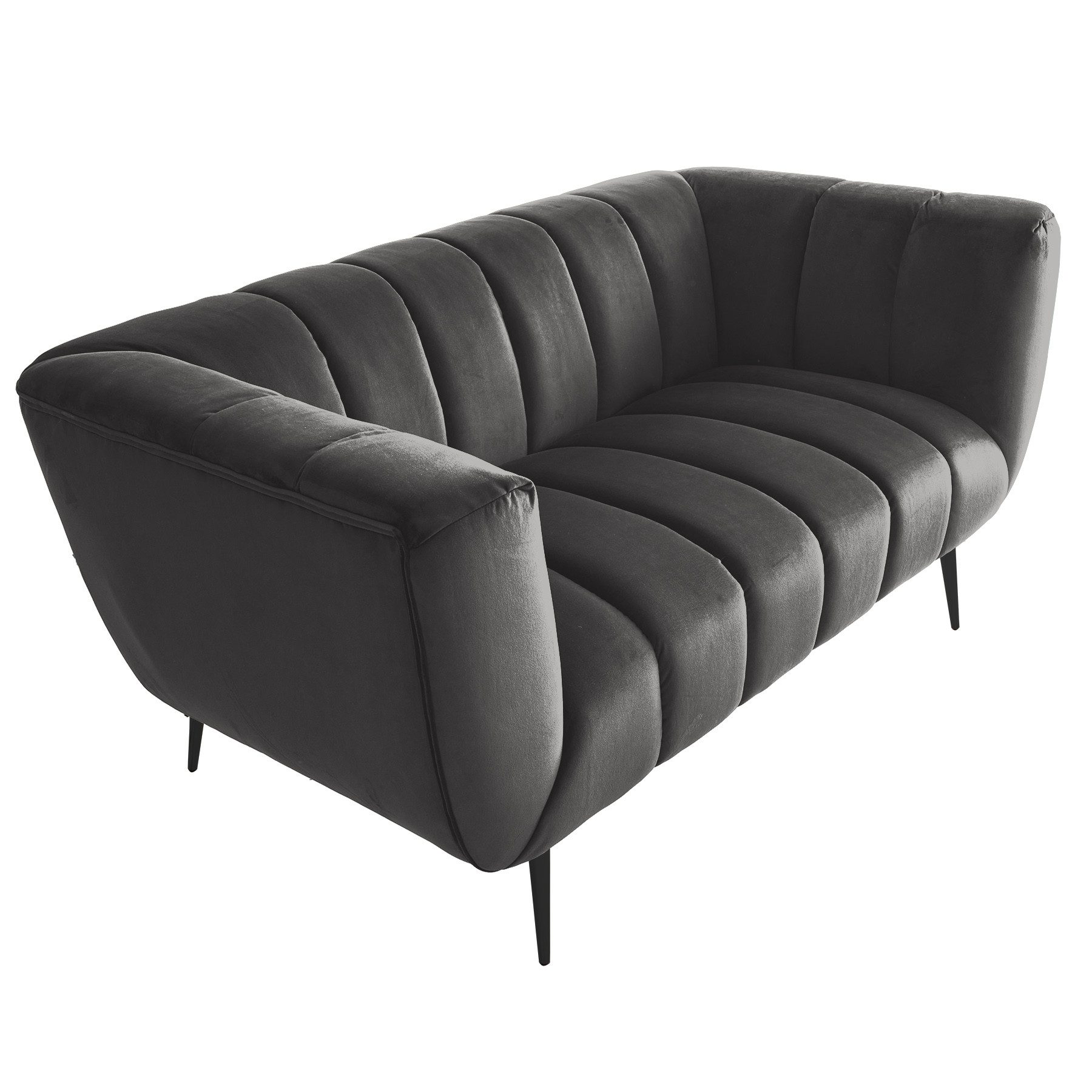 riess-ambiente 2-Sitzer NOBLESSE 165cm grau / günstig online kaufen