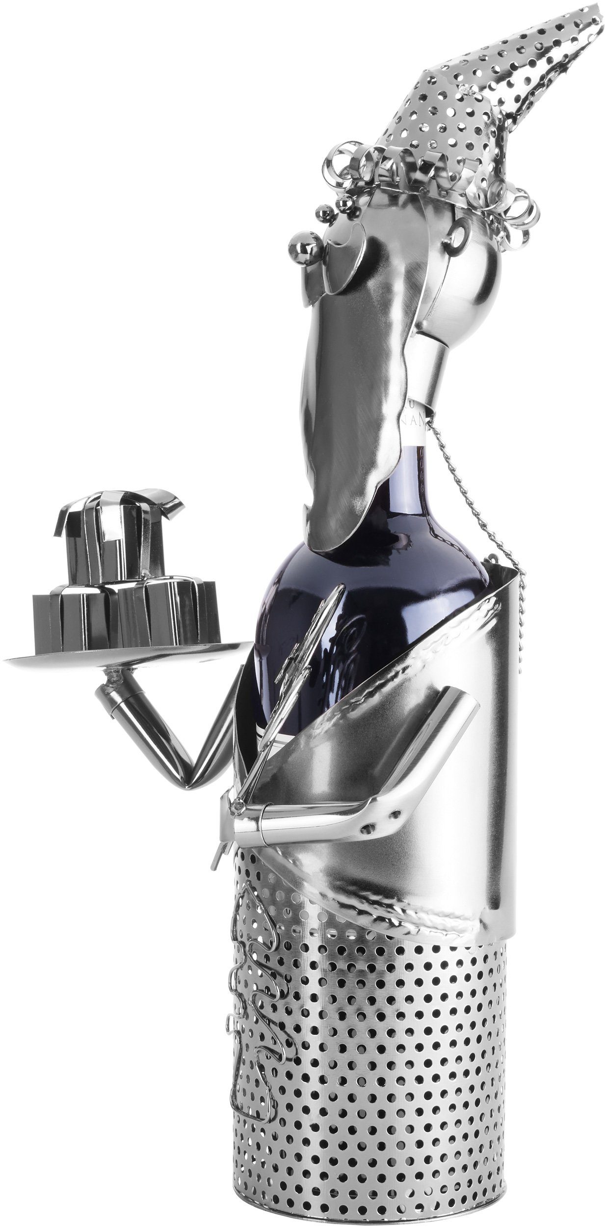 BRUBAKER Weinflaschenhalter Weihnachtsmann mit Geschenken - Weihnachten Sil günstig online kaufen