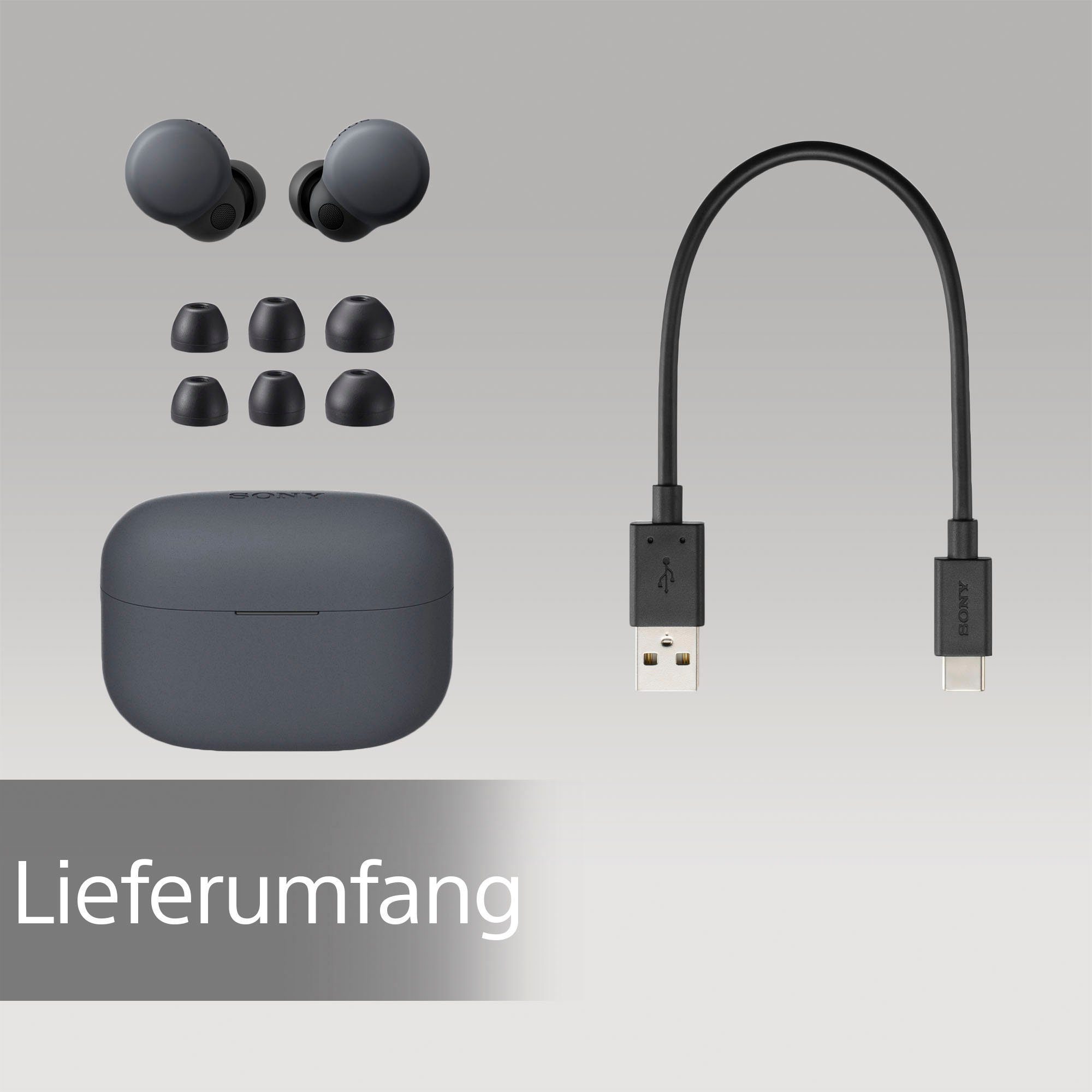 weiß Akkulaufzeit) Bluetooth, Wireless, LinkBuds Sony (Noise-Cancelling, Noise Cancelling, wireless 20 NFC, st. In-Ear-Kopfhörer True S Touch-Steuerung,