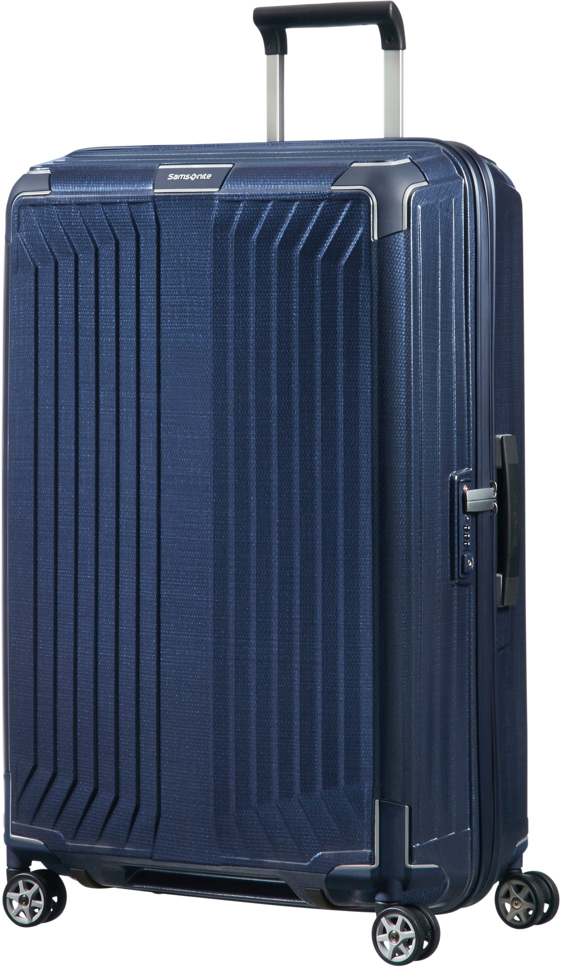 [Vertrauen zuerst, Qualität zuerst] Samsonite Koffer LITE BOX 75, Blue Rollen 4 Deep