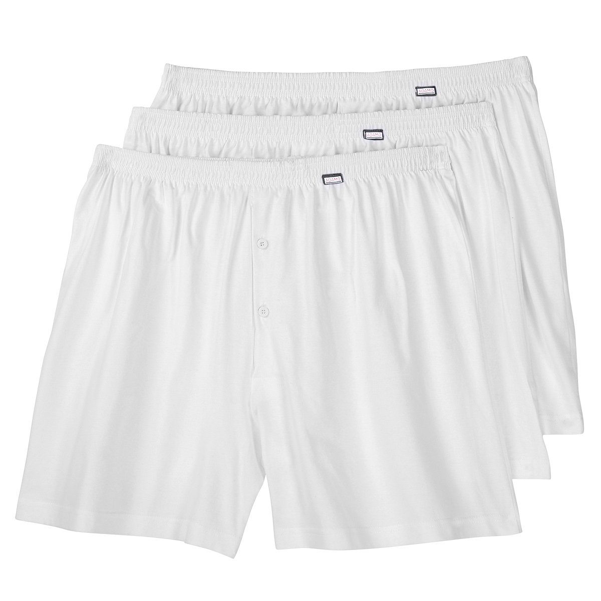 Boxershorts Boxershorts weiß Übergröße Adamo 3er-Pack