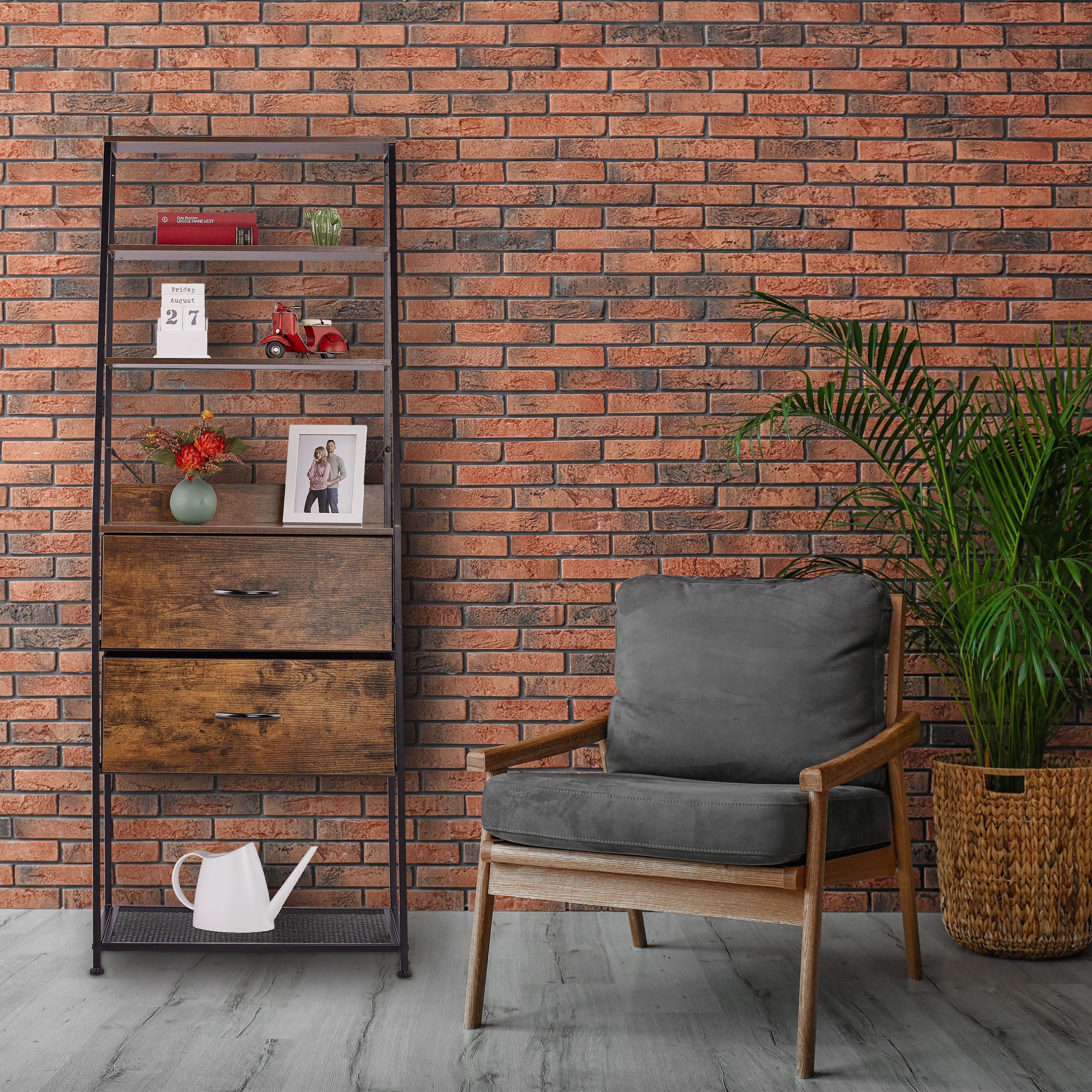relaxdays Regal Vintage Regal im Industrial Design, 1-teilig 1-tlg.