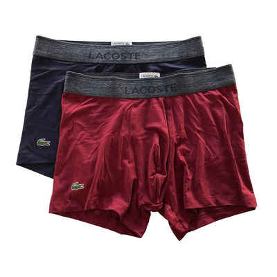 Lacoste Trunk Cotton Modal Serie (Doppelpack, 2-St., 2er-Pack) Baumwolle Modal Unterhosen Shorts kurzes Bein im Doppelpack