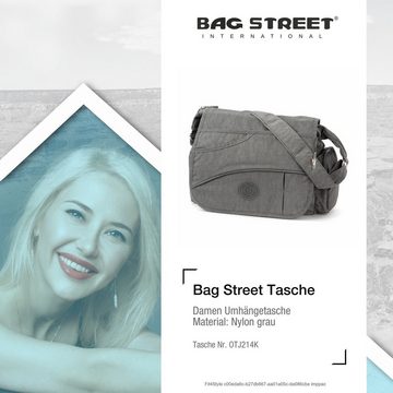 BAG STREET Umhängetasche Bag Street Damenhandtasche Umhängetasche (Umhängetasche), Umhängetasche Nylon, grau ca. 32cm x ca. 20cm