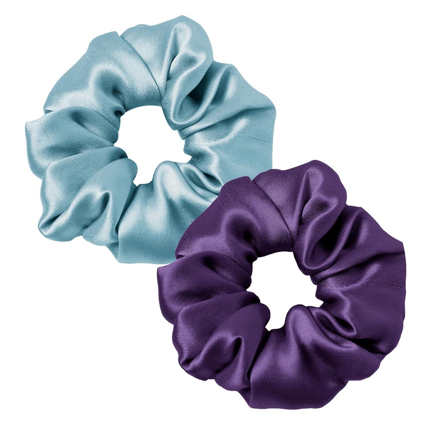Haargummi 100% Seide Haarringe Damen Pferdeschwanzhalter Haarbänder 2er Pack