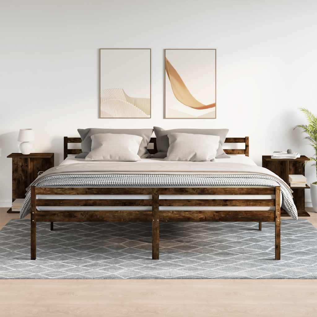 vidaXL Nachttisch Nachttische 2 Stk. Räuchereiche günstig online kaufen