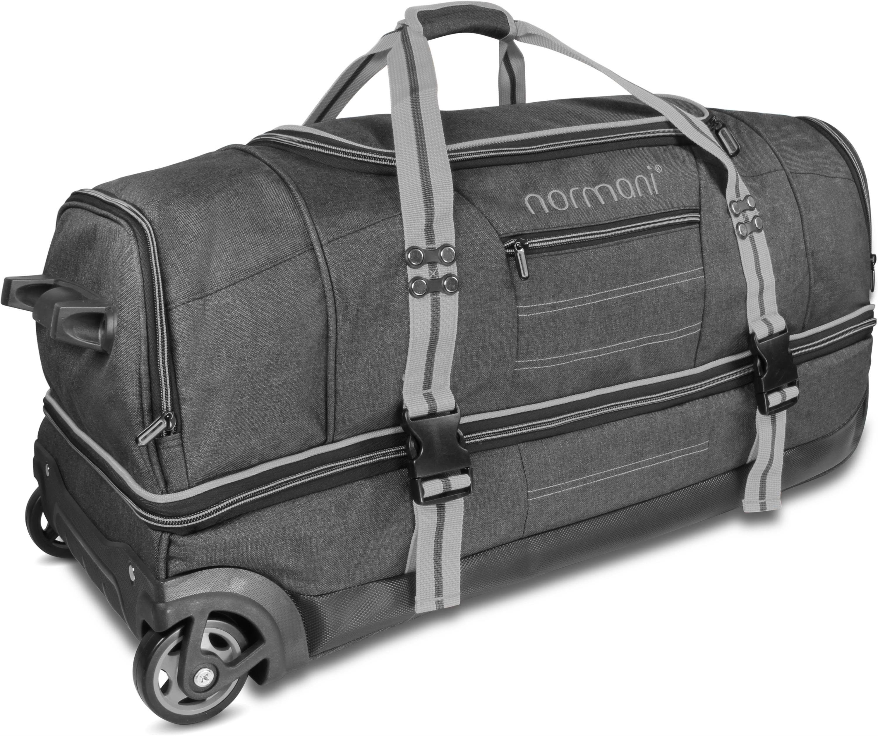 normani und 90, 90 Reisetasche Trolley l mit Grau Kompass 5 Reisetasche Fächern Rollen