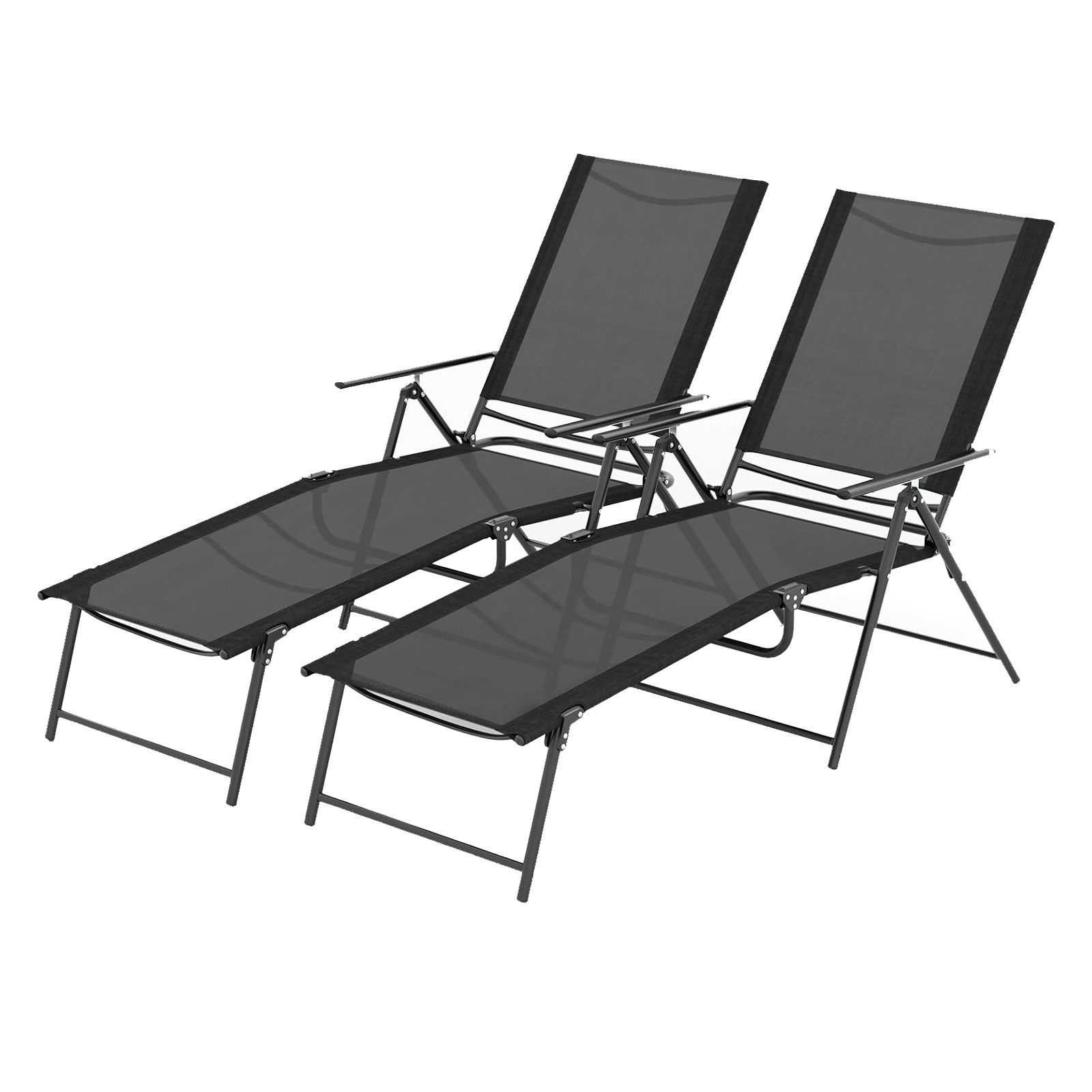 KOMFOTTEU Gartenliege, 2er Set Sonnenliege klappbar, günstig online kaufen